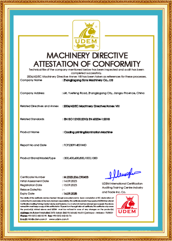 attestation de conformité directive machines