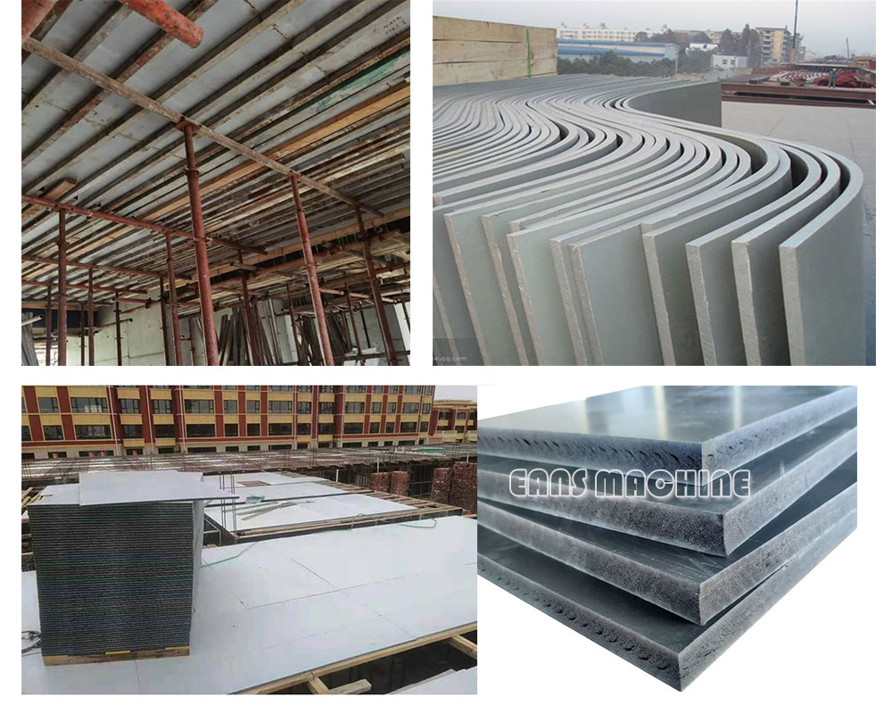 Machine de fabrication de panneaux de coffrage en PVC