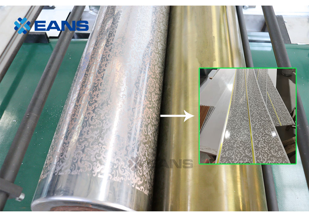 ligne de rev&ecirc;tement de panneaux en PVC